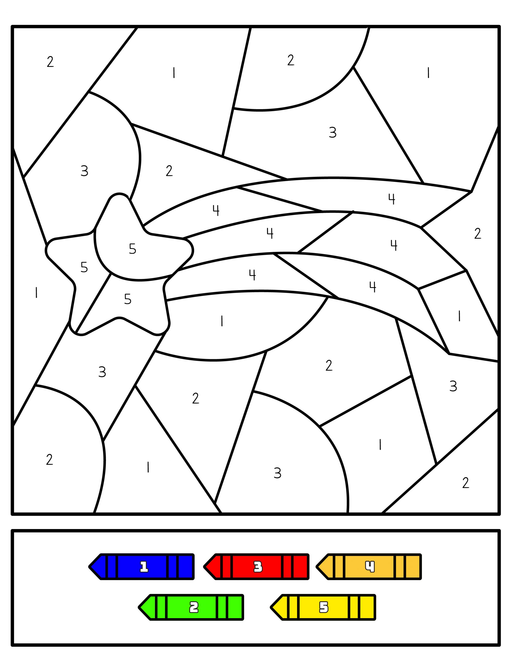 Printable nativity color by number activity pack