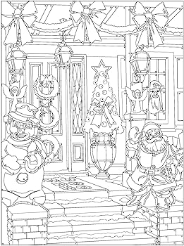 Creative haven christmas color by number adult coloring books christmas toufexis george books