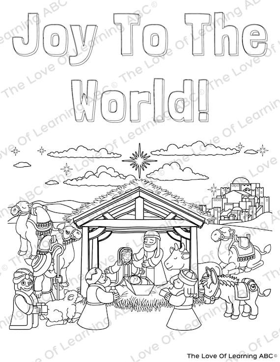 Christian christmas coloring pages religious nonnot secular colouring printable pdf jesus angel church mary joseph nativity scene manger