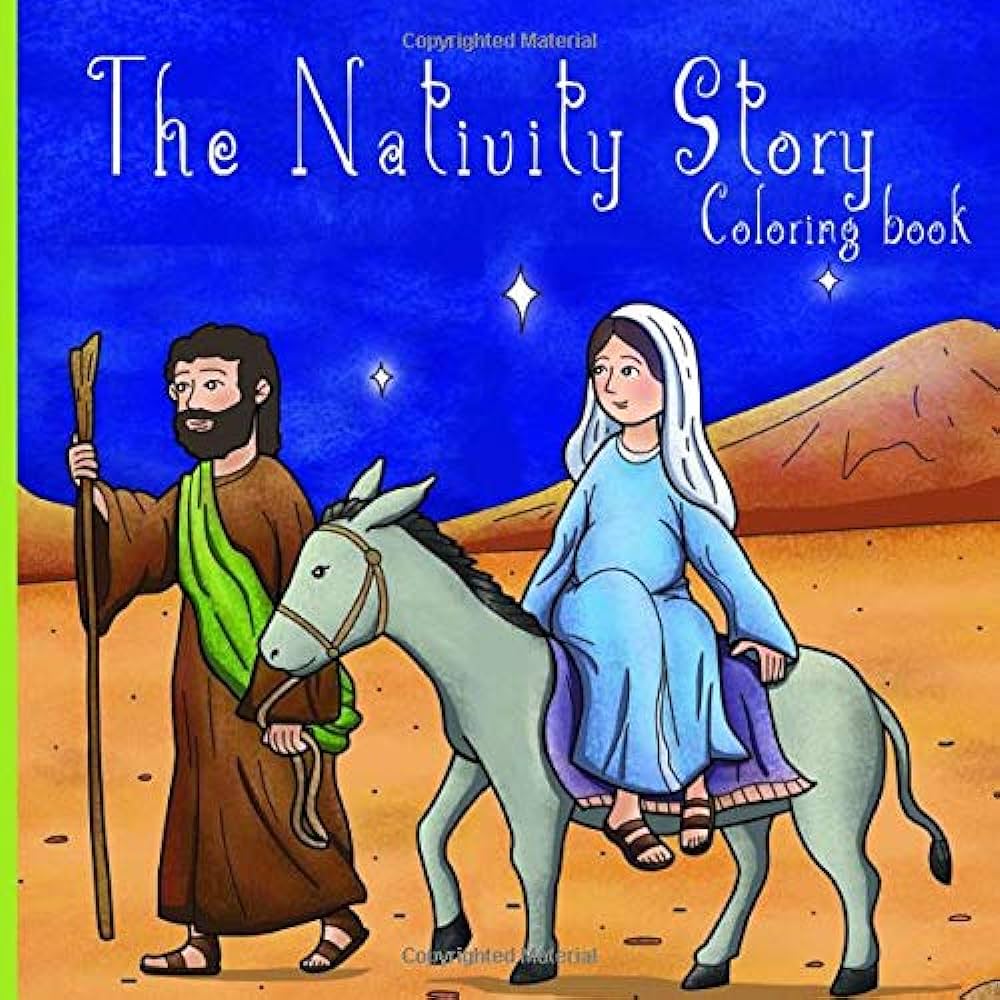 The nativity story coloring book the christmas story for children sprout jungle books