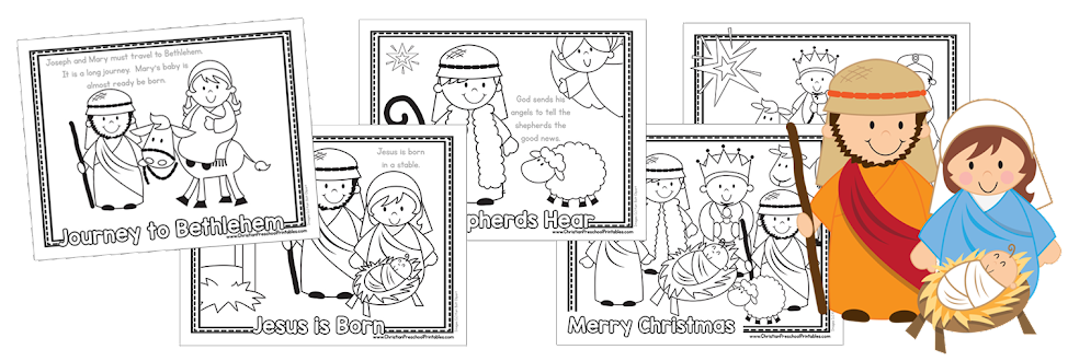 Christmas story bible coloring pages