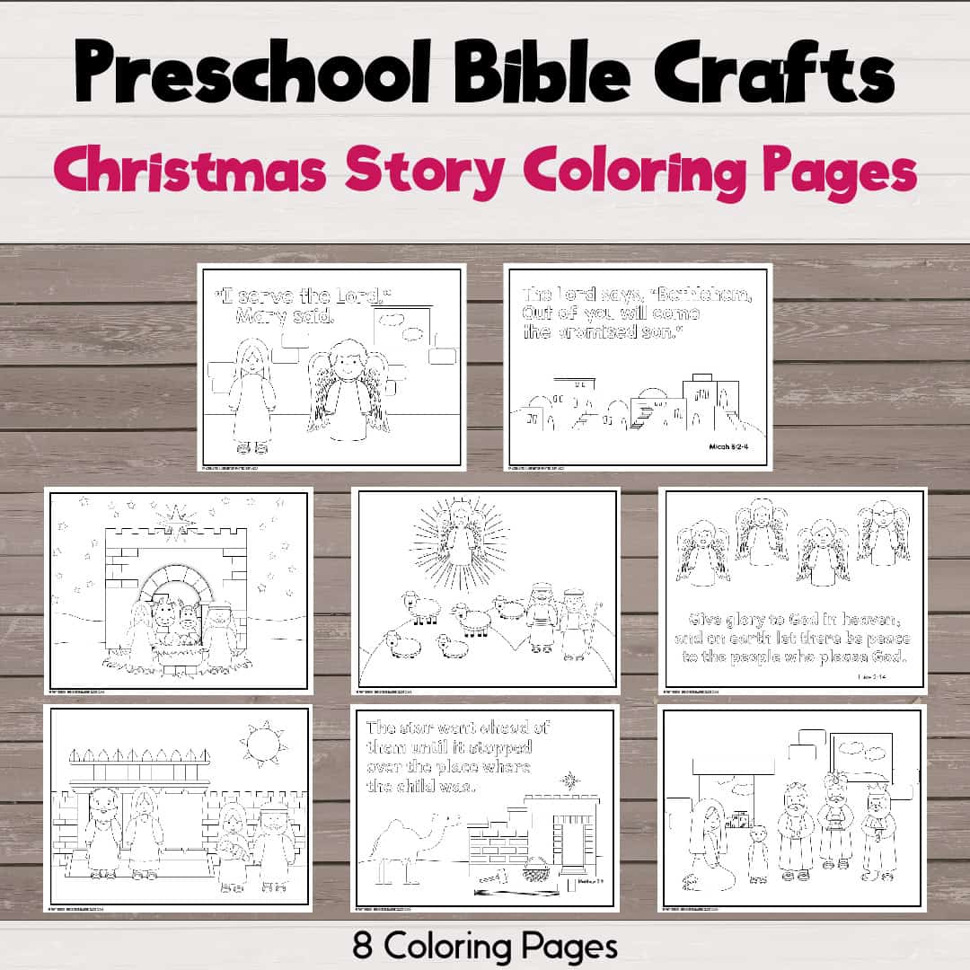 Christmas story coloring pages