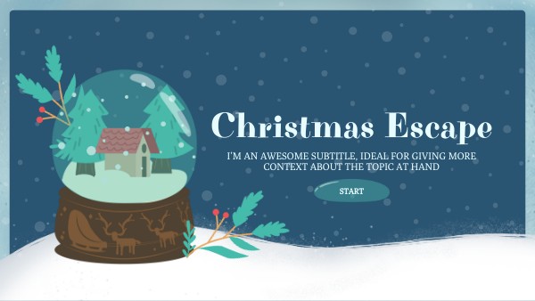 Christmas escape room game templates