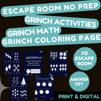 Middle school math christmas escape room tpt