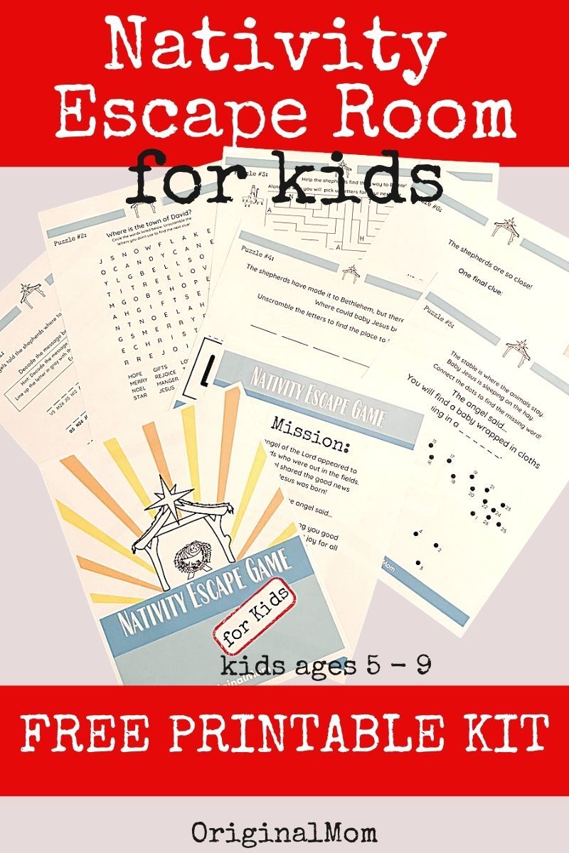 Nativity escape room for kids free printable kit this printable christmas escape room for kids hâ christmas sunday school escape room for kids christmas school
