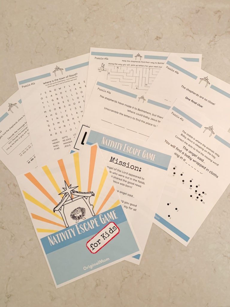 Nativity escape room for kids
