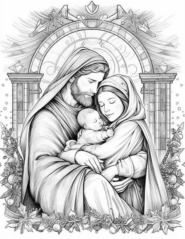 Cheerful christmas coloring pages for kids and adults