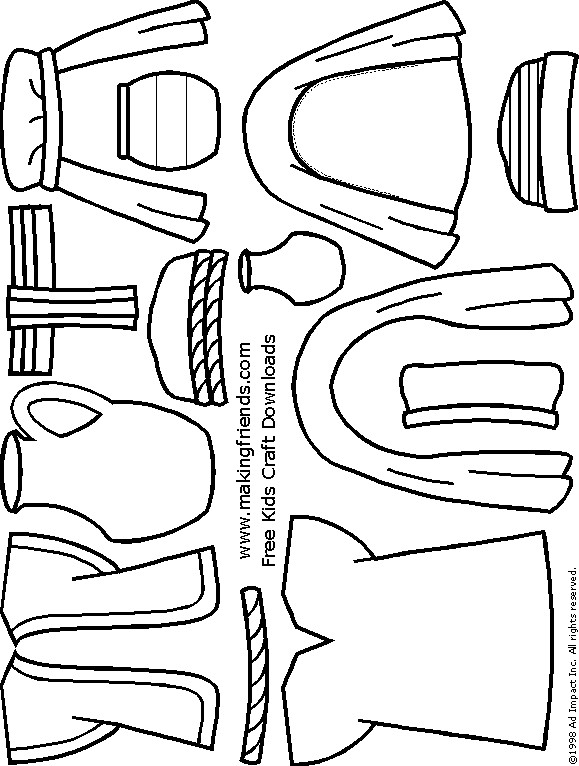 Playtime nativity paper dolls