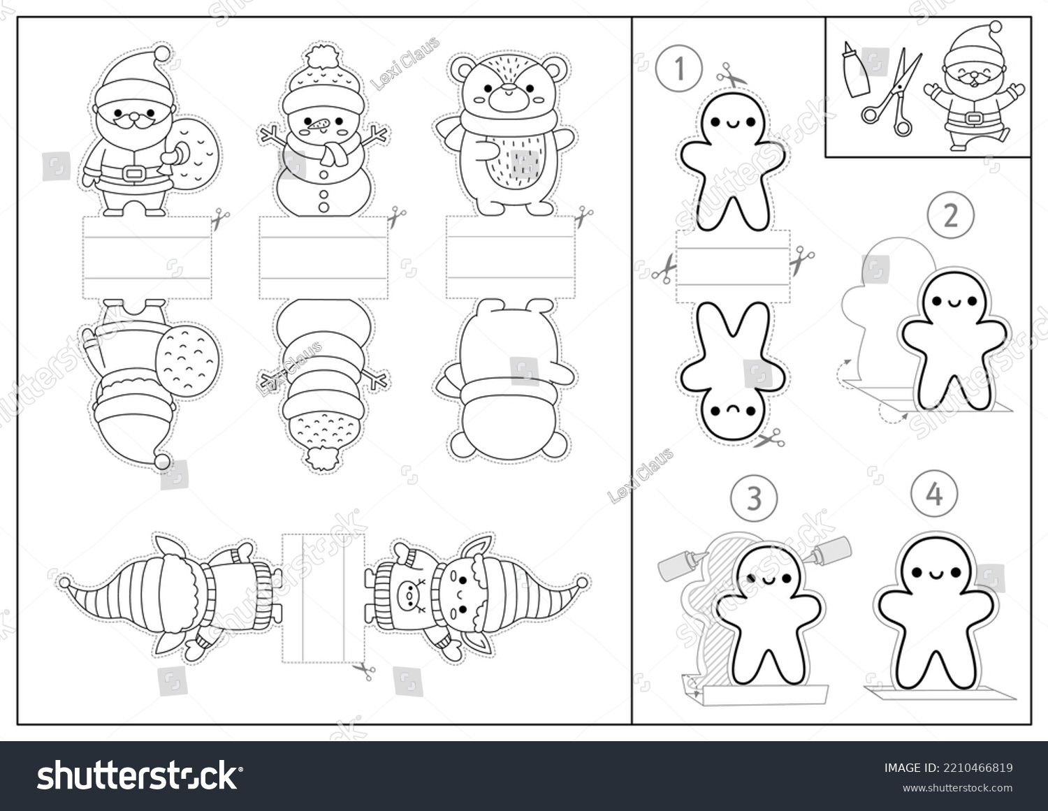 Thousand christmas paper doll royalty