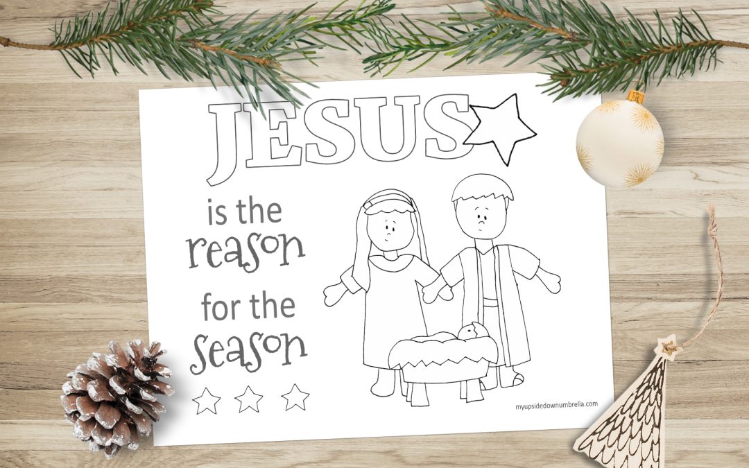 Free printable nativity coloring page