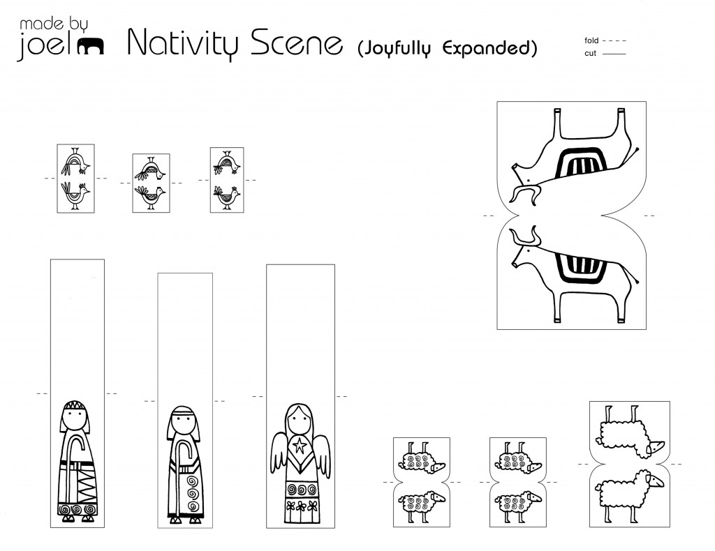 Paper city nativity scene joyfully expanded â made by joel