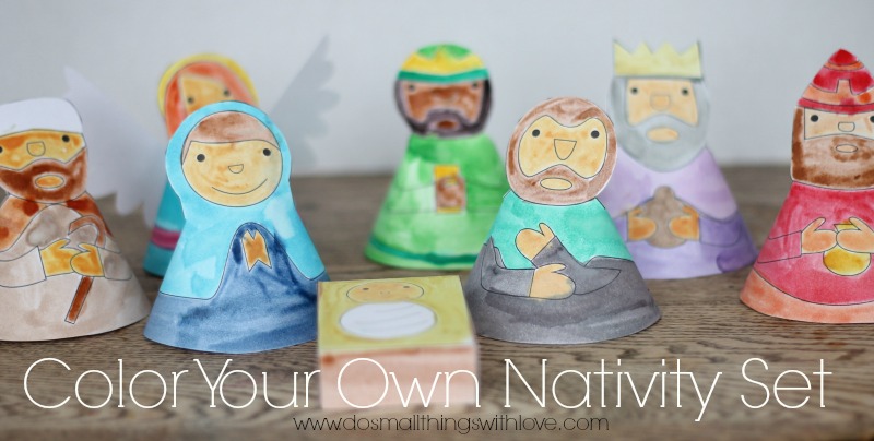 Printable nativity set coloring sheets