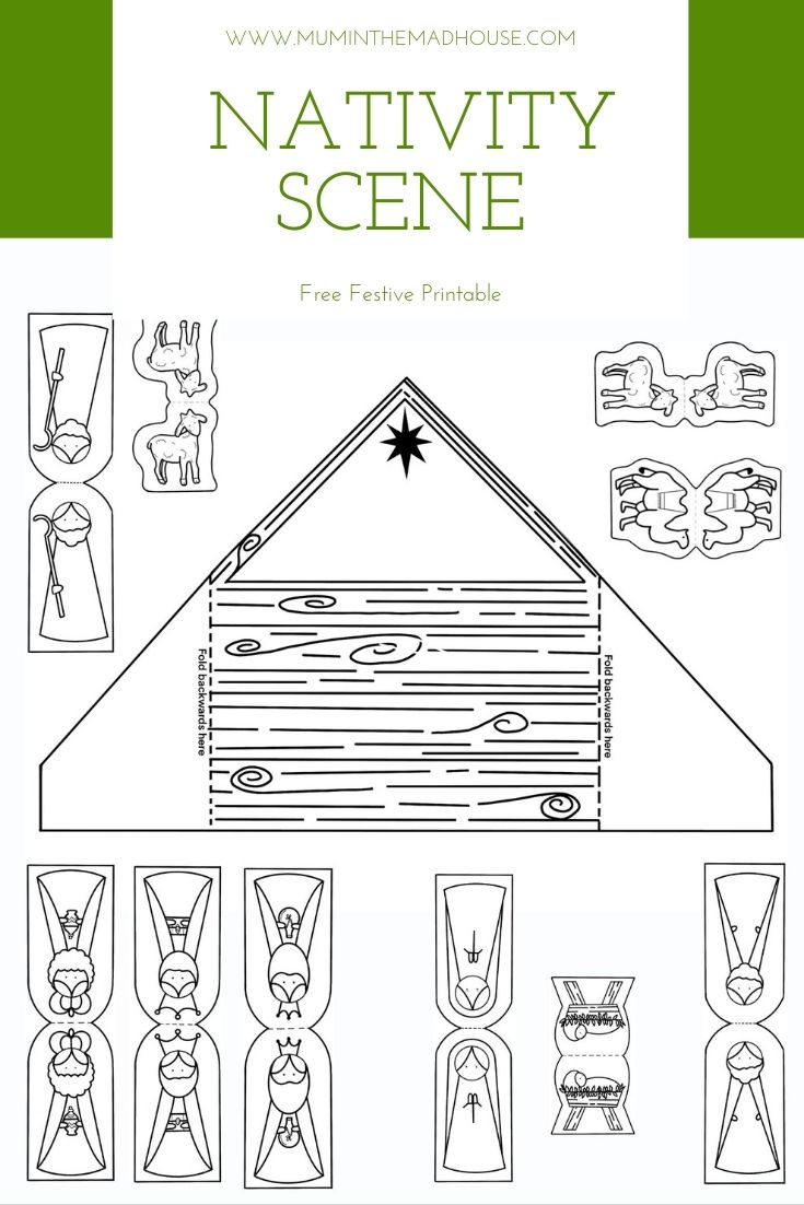 Colour in nativity scene free printable mum in the madhouse