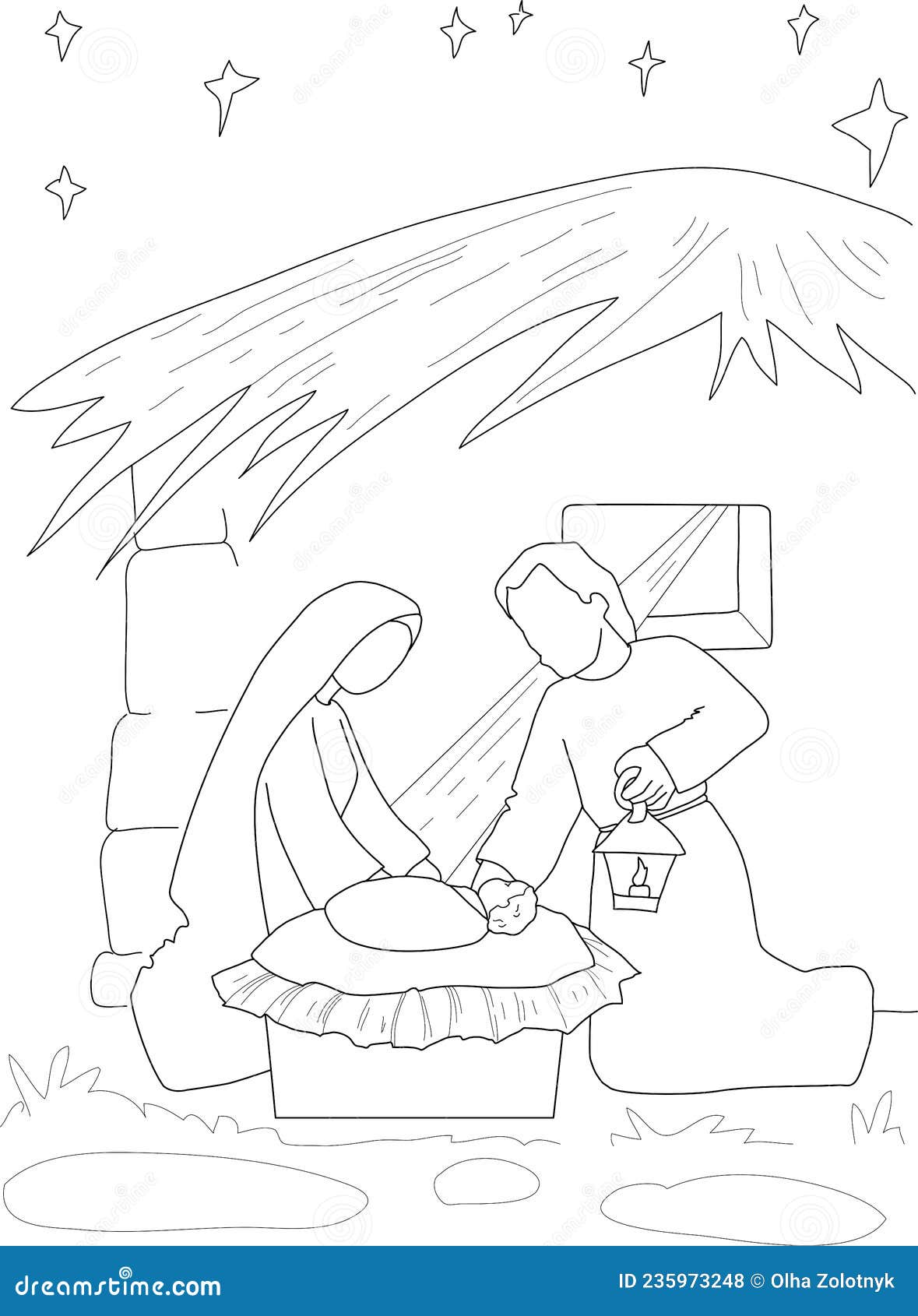 Nativity jesus coloring stock illustrations â nativity jesus coloring stock illustrations vectors clipart