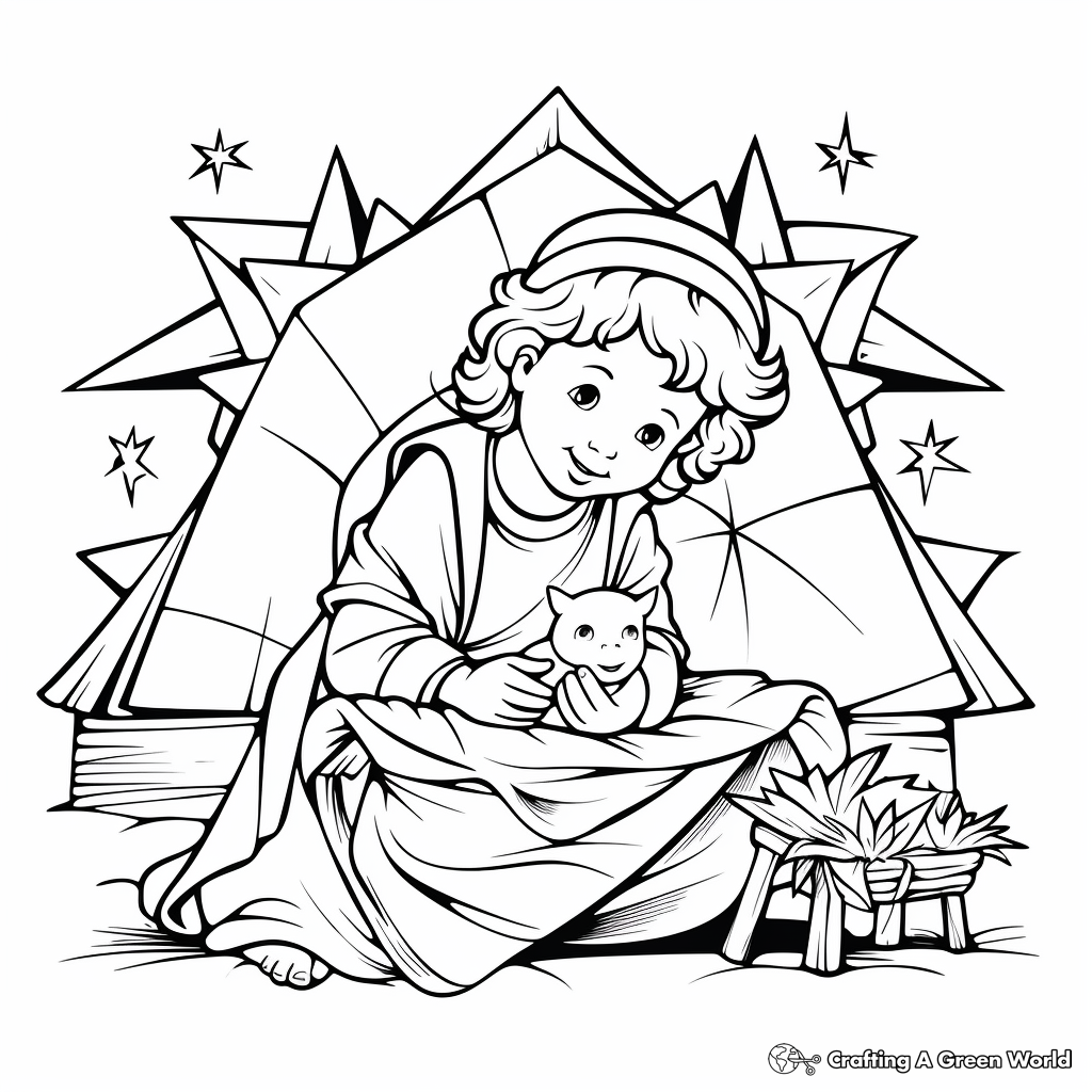 Nativity coloring pages