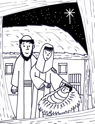 Nativity coloring pages â stushie art