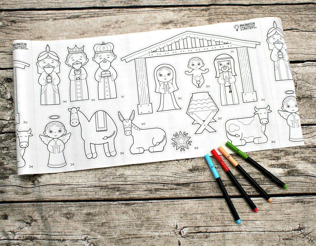 Nativity cut color sticker roll set â heavenly fabric shop