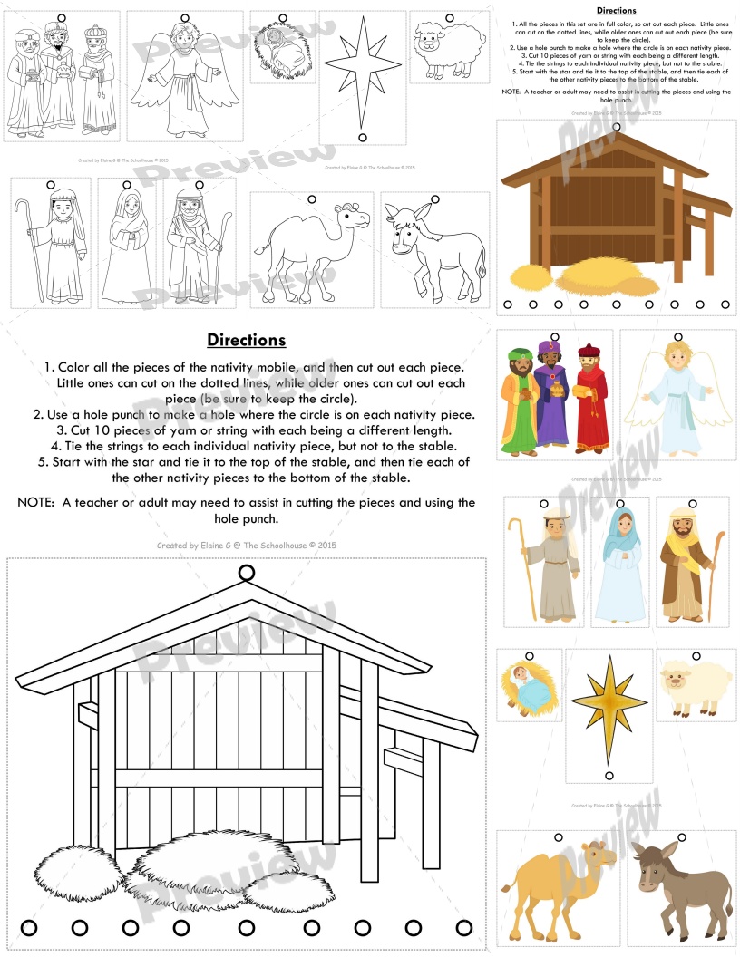 The christmas nativity mobile made by teachers