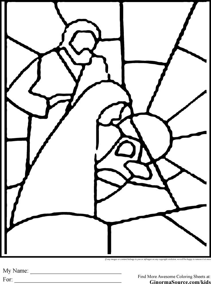 Stained glass window coloring pages nativity coloring pages stained glass christmas nativity coloring