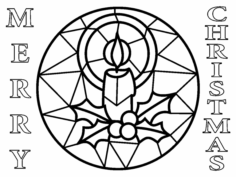 Stained glass coloring page