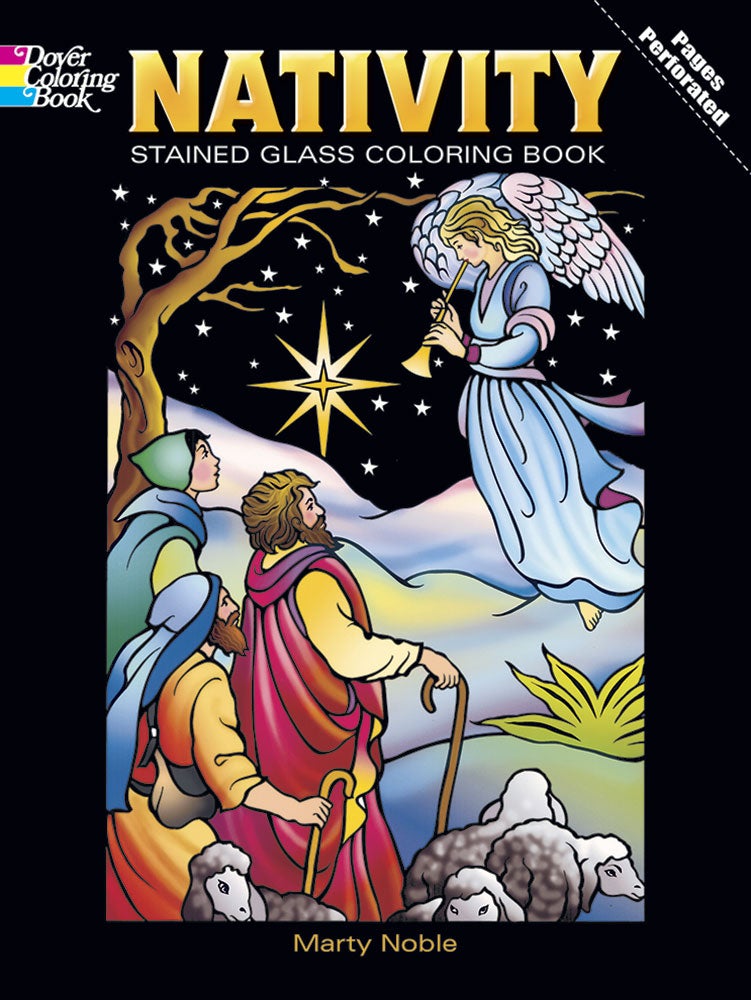 Nativity stained glass coloring book st jerome school and library