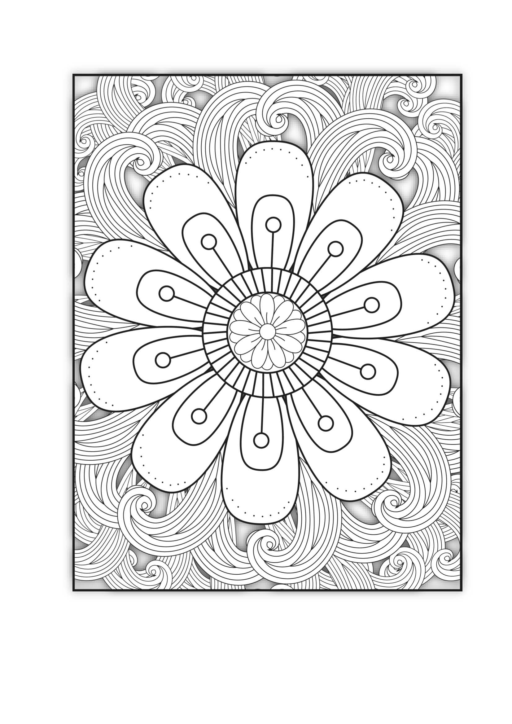 Mandalas adult coloring book for relaxation with anti