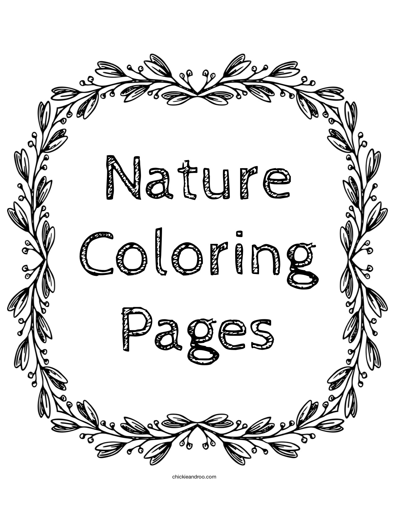 Nature coloring book