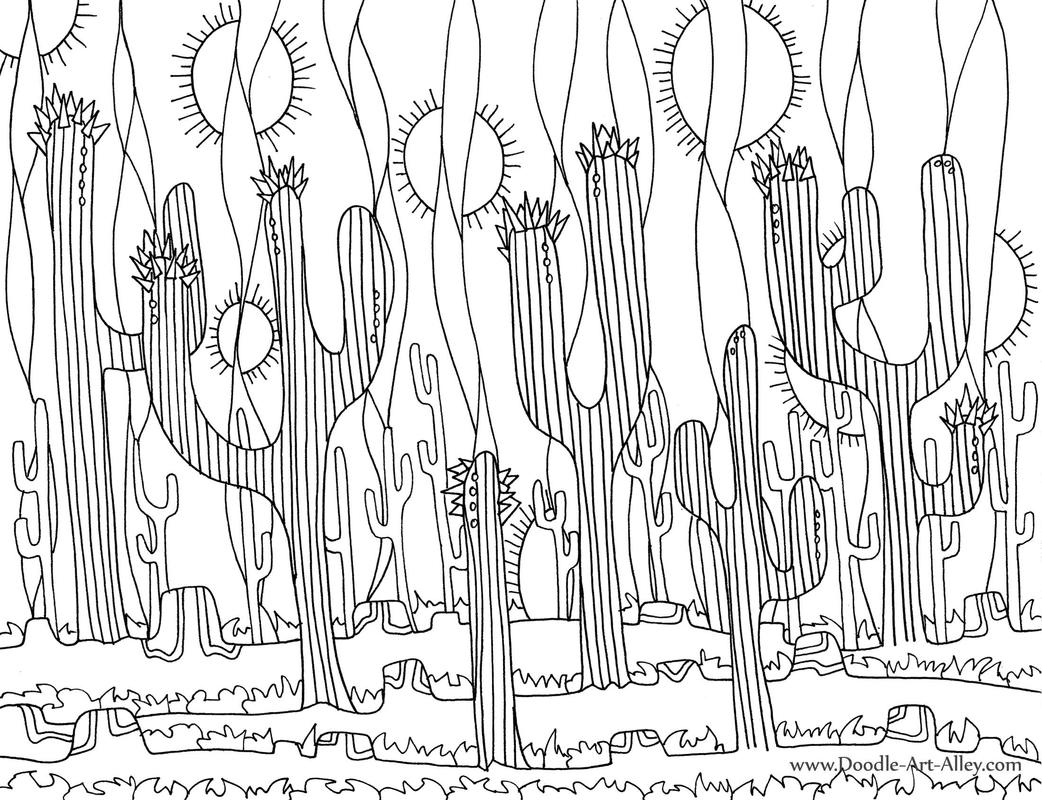 Nature coloring pages