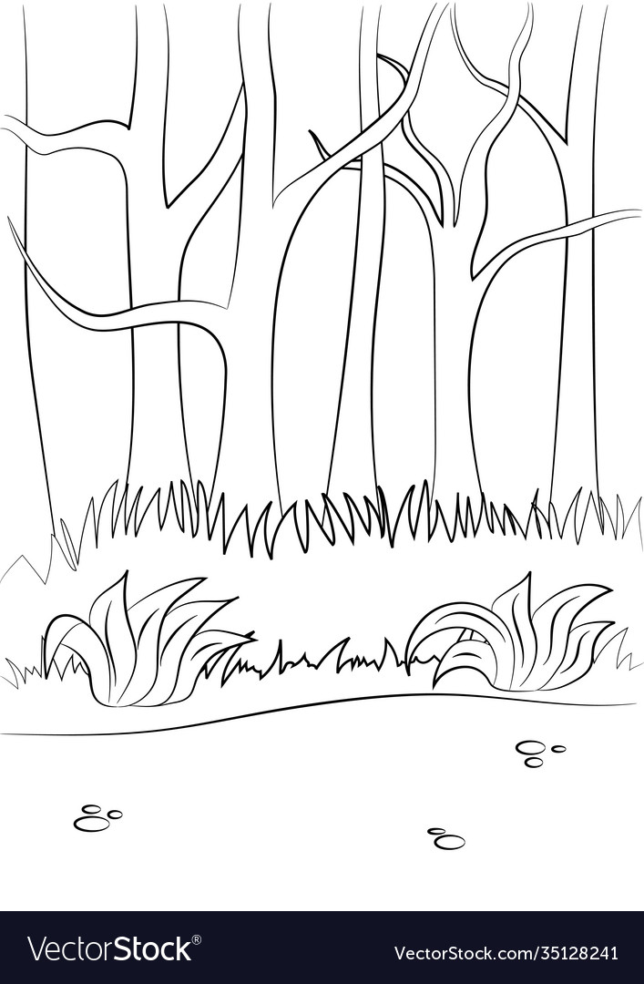 Coloring page outline nature royalty free vector image