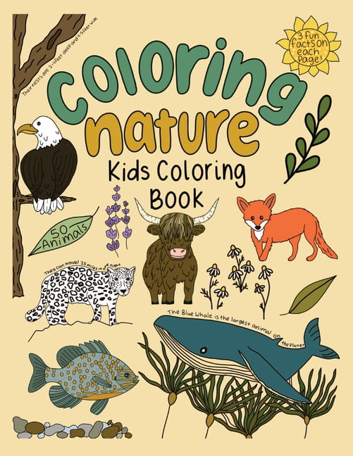 Coloring nature kids coloring book paperback