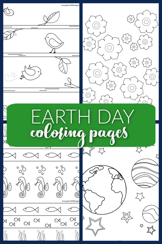 Earth day coloring pages to encourage kids love of nature