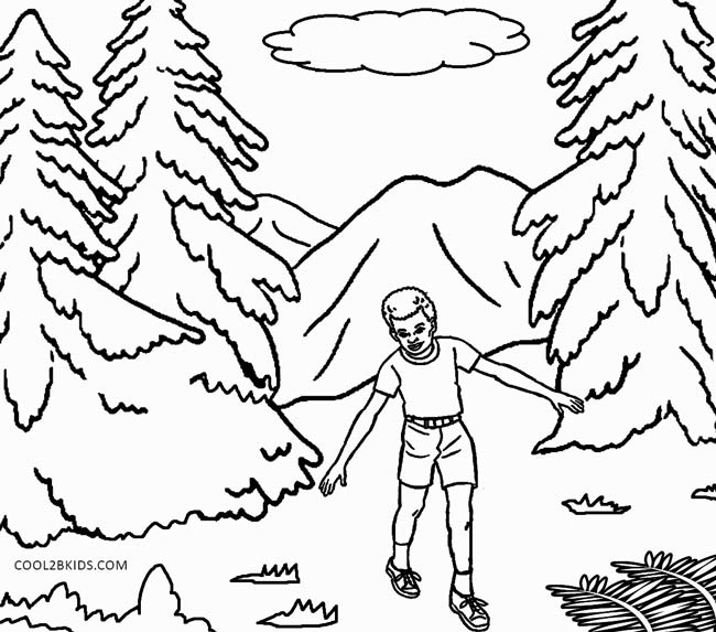 Free printable nature coloring pages for kids