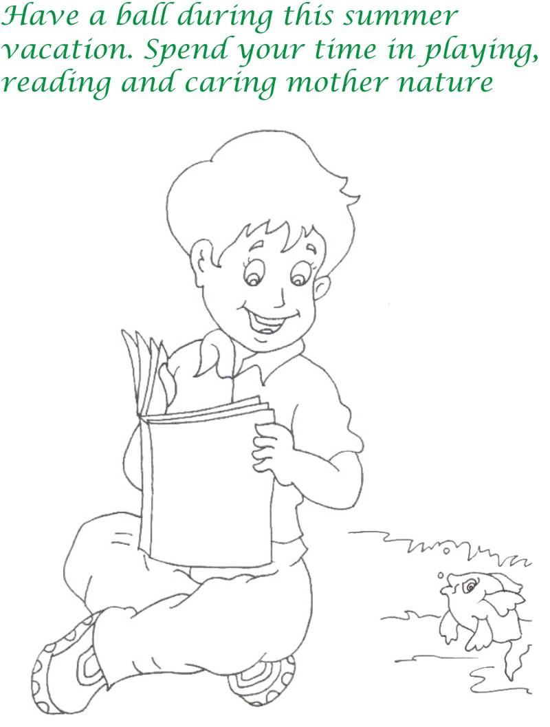 Vacations days printable coloring pages for kids