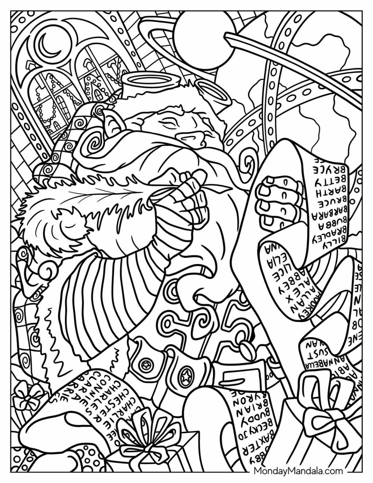 Christmas coloring pages for adults free printables
