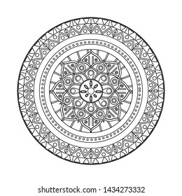 Tradicional indian embroidery blanket mandala shape stock vector royalty free