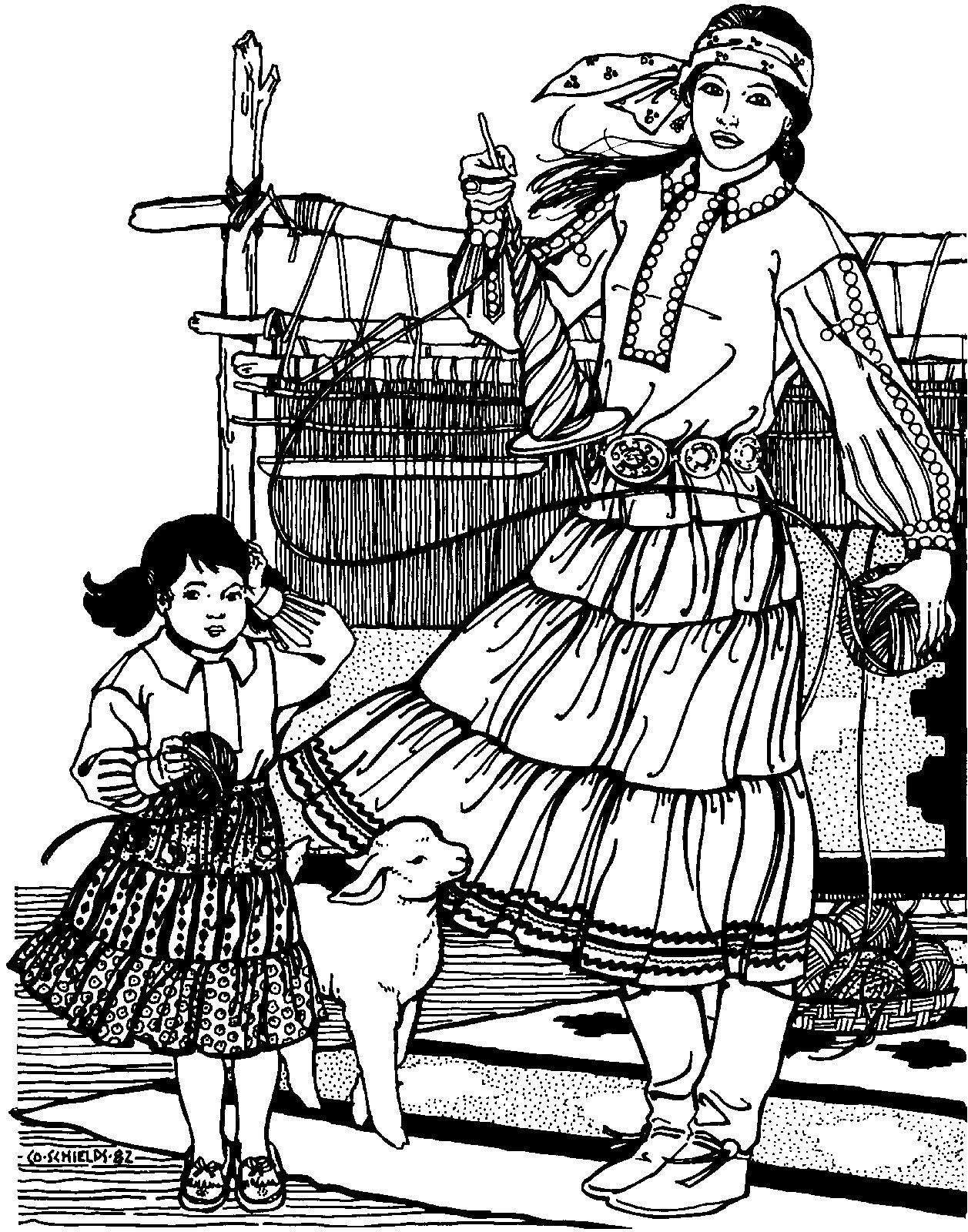 Navajo blouse and skirt