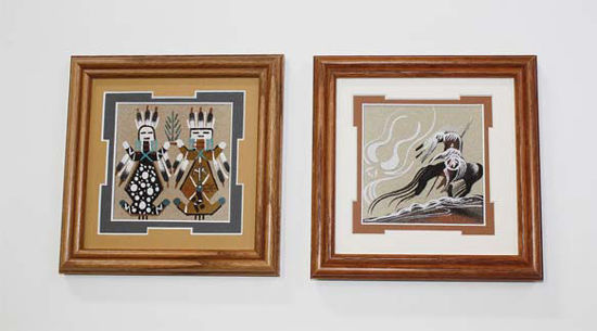 Navajo sand painting x matted x navajo indian rugs and sandpaintings