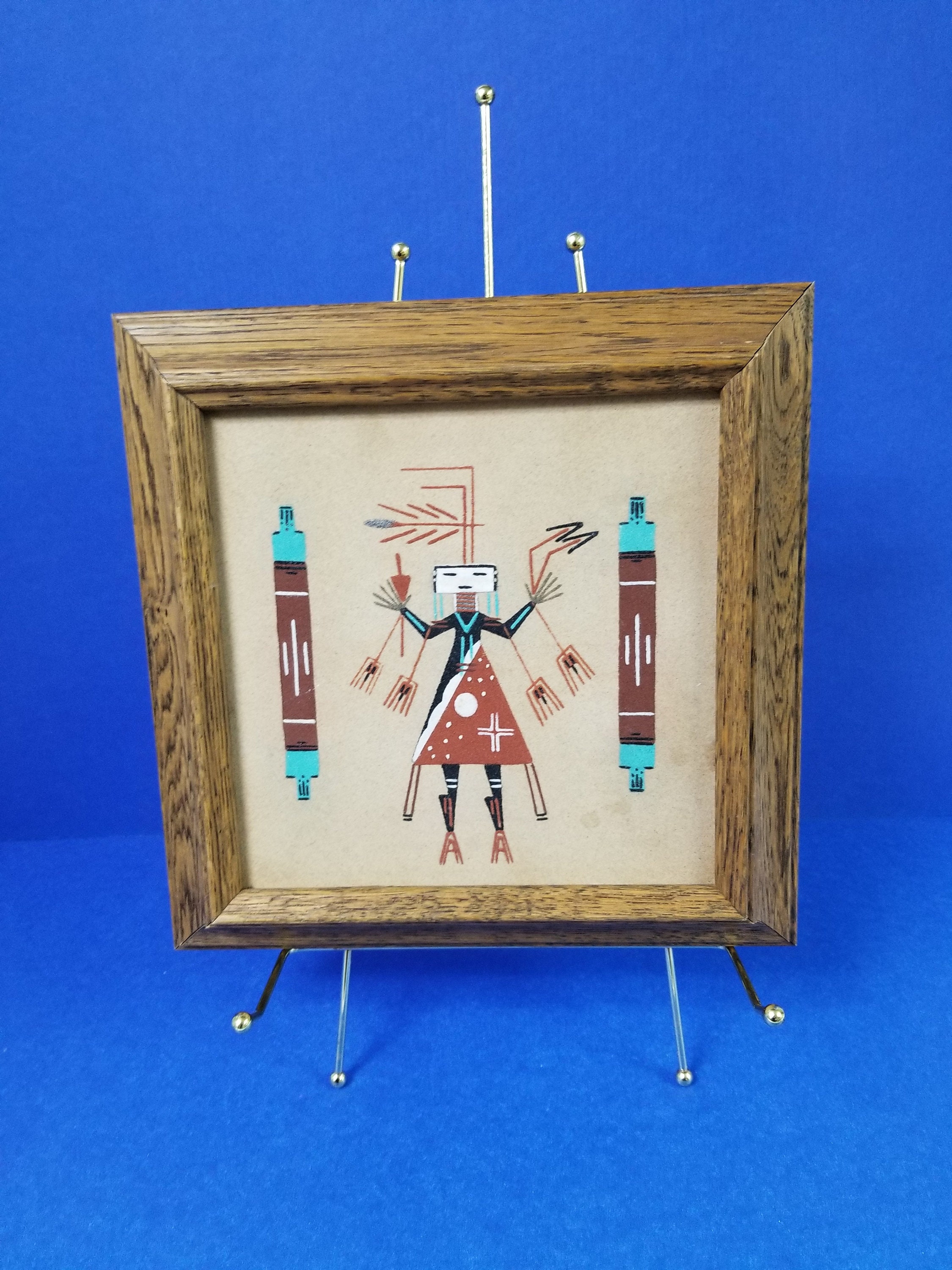 Navajo sand painting by wilbert yazzie