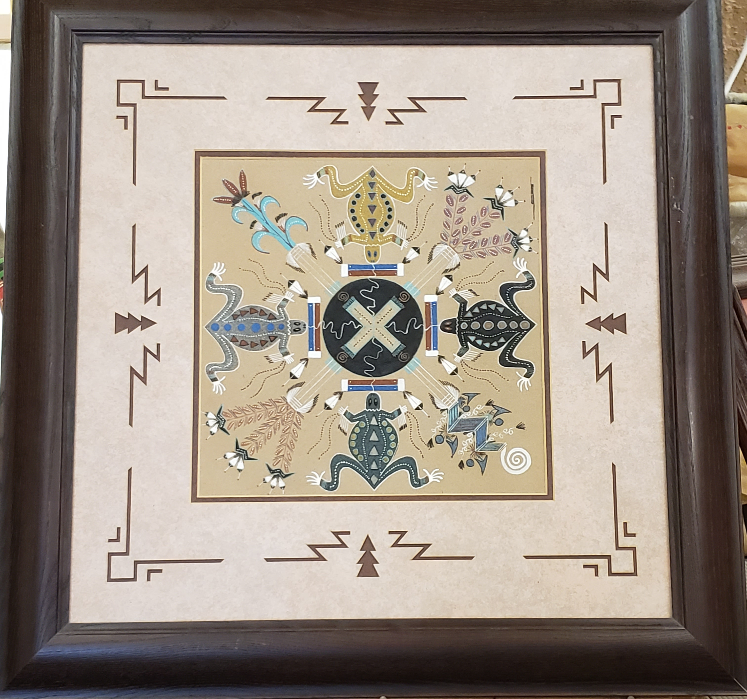 The frogs the four sacred plants navajo sand painting swt