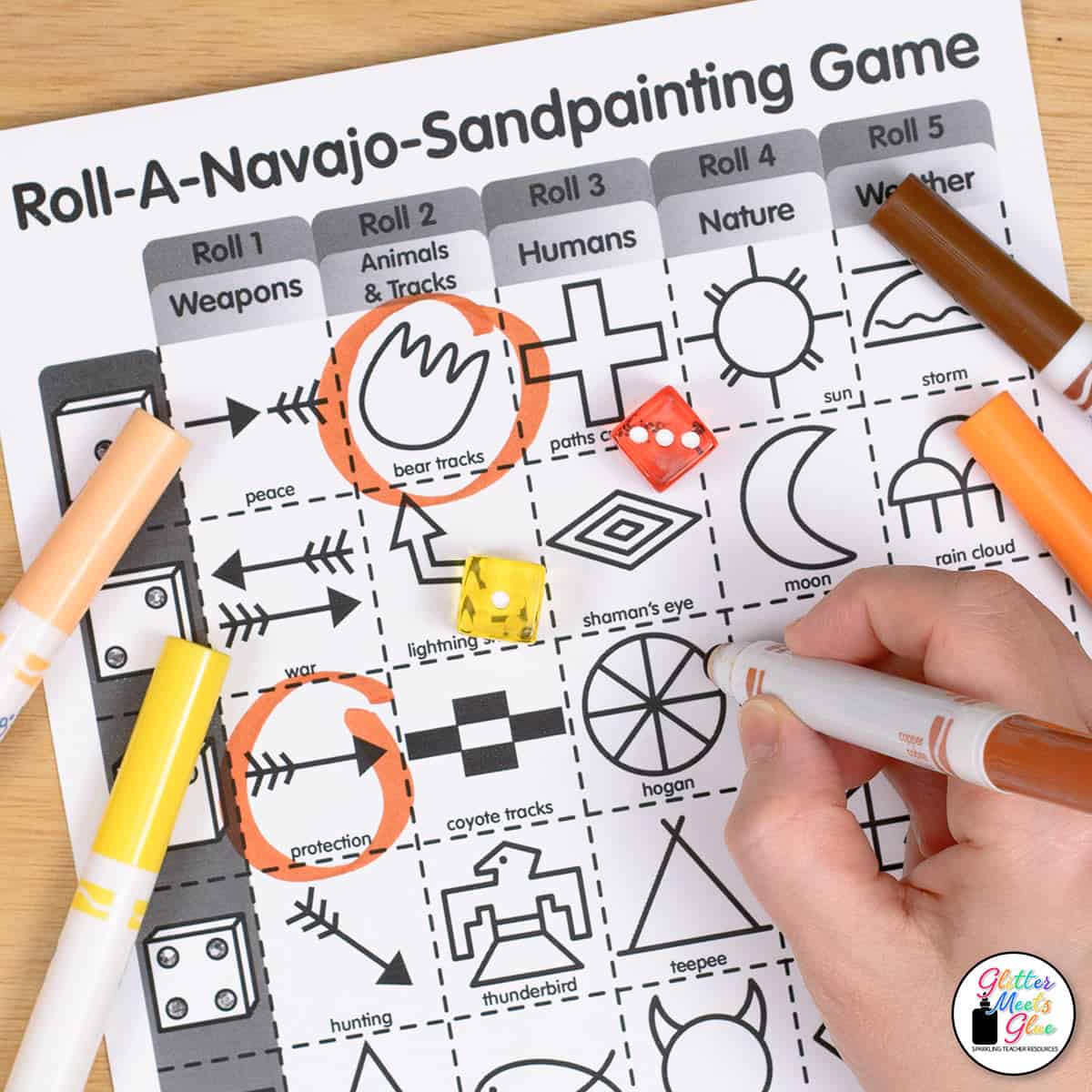 Navajo sand painting art game â november art project sub plan