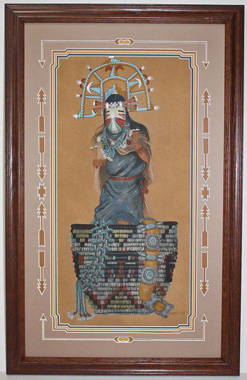 Native american navajo indian sand paintings rugs baskets folkart and sculpture navajo sandpainting harvey wareagle begay