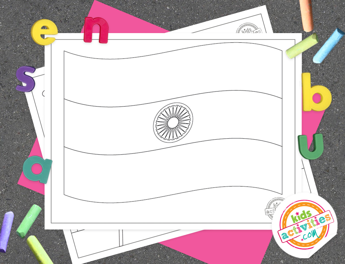 Tricolor indian flag coloring pages kids activities blog