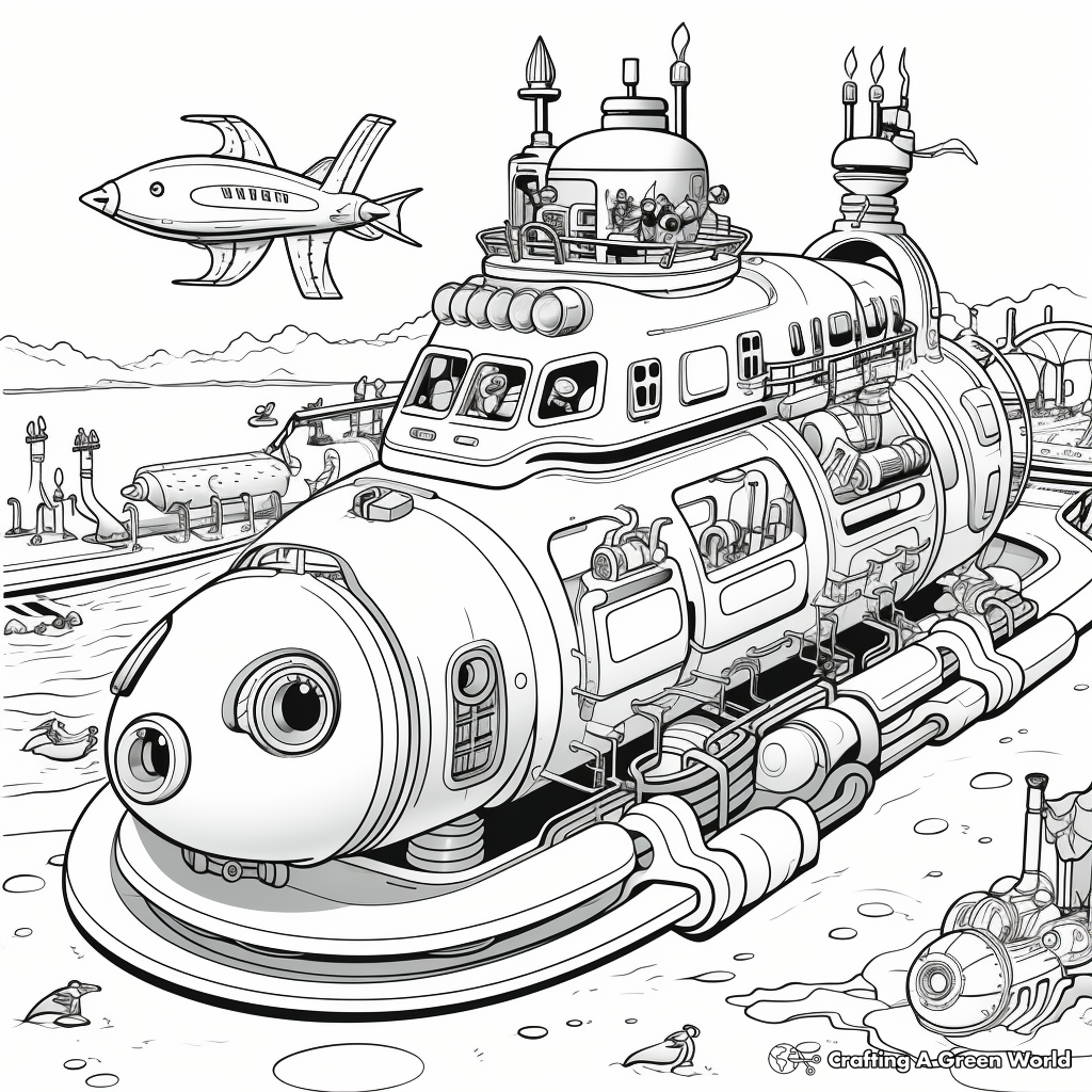 Warship coloring pages