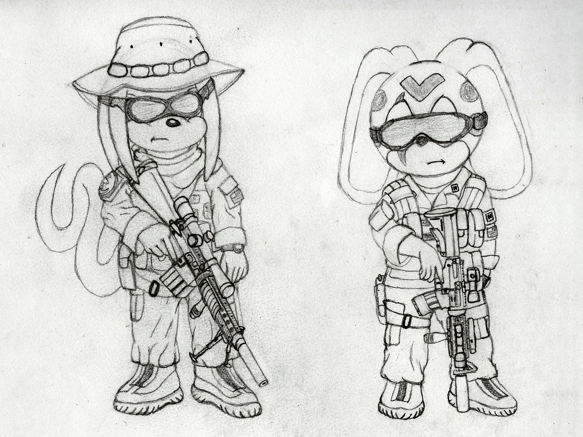 Two furry navy seals by ryanwolfseal on
