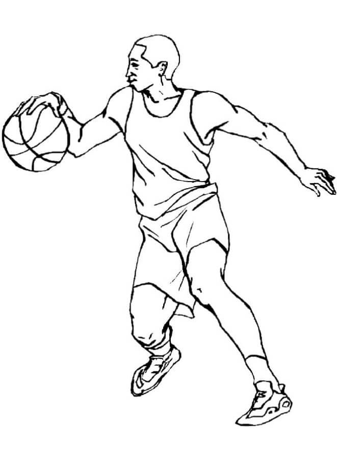 Basic nba player coloring page