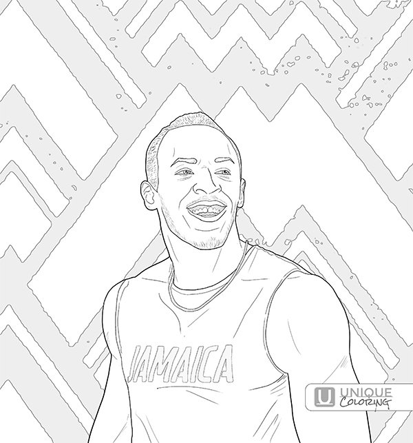 Usain bolt page â unique coloring