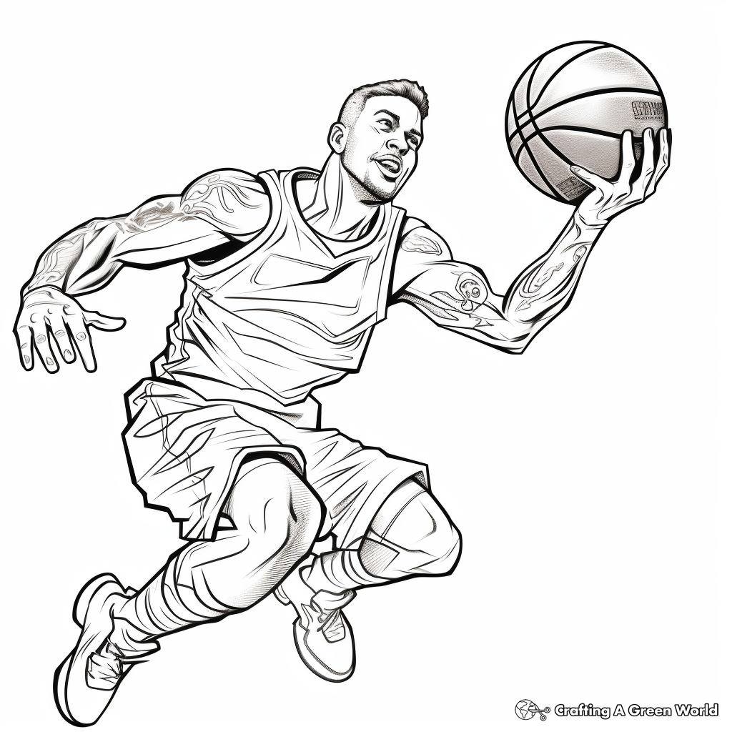 Basketball coloring pages