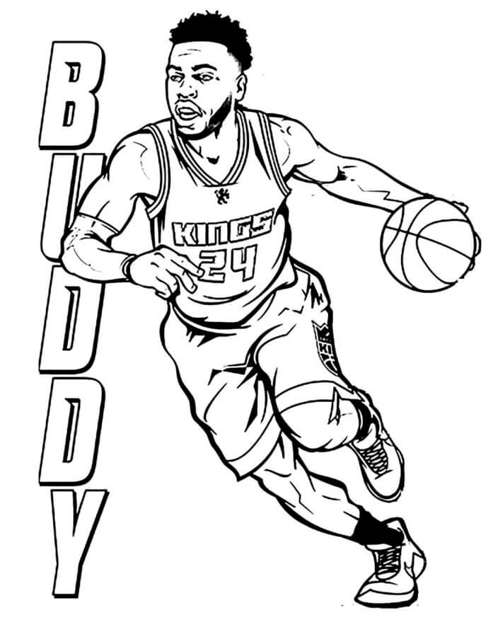 Agile nba player coloring page