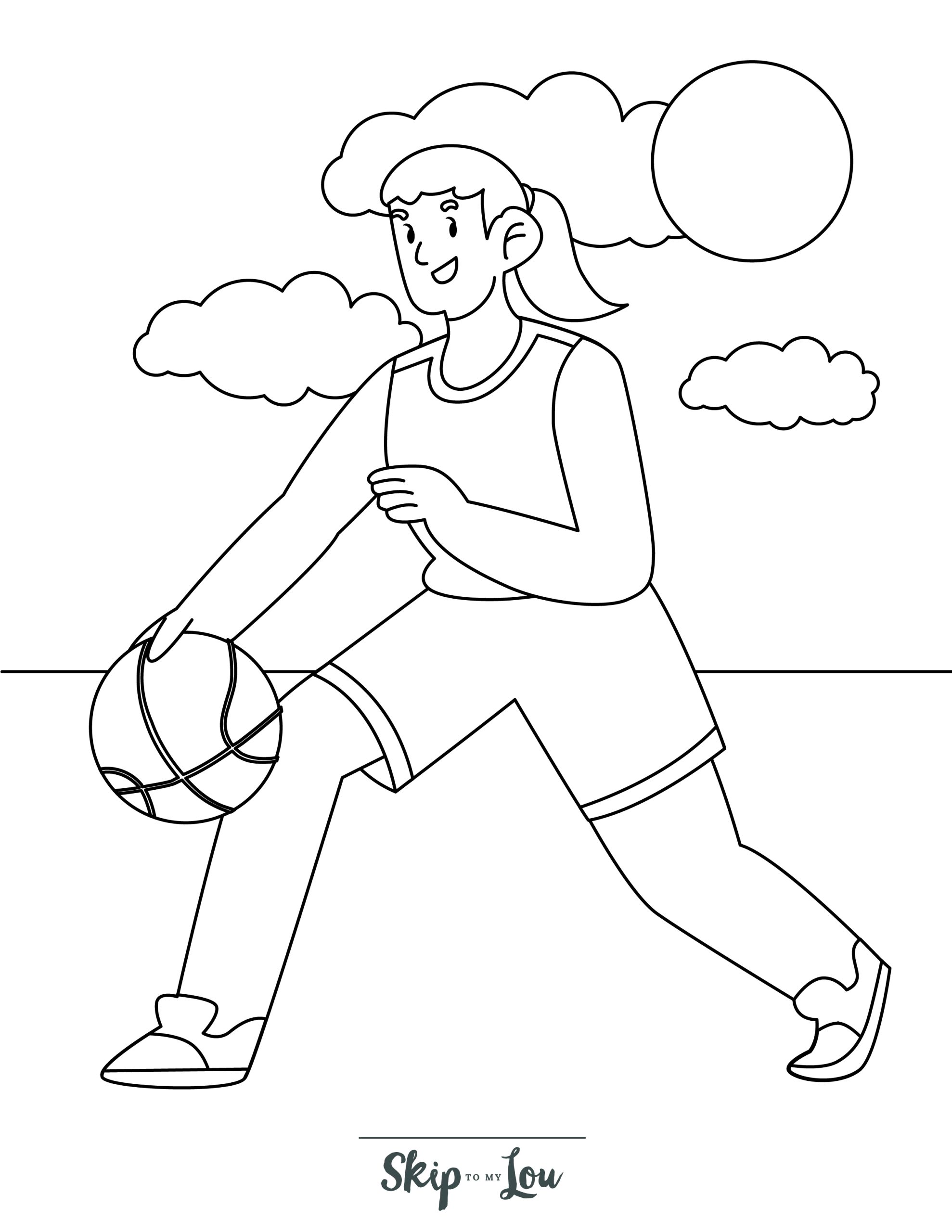 Basketball coloring pages