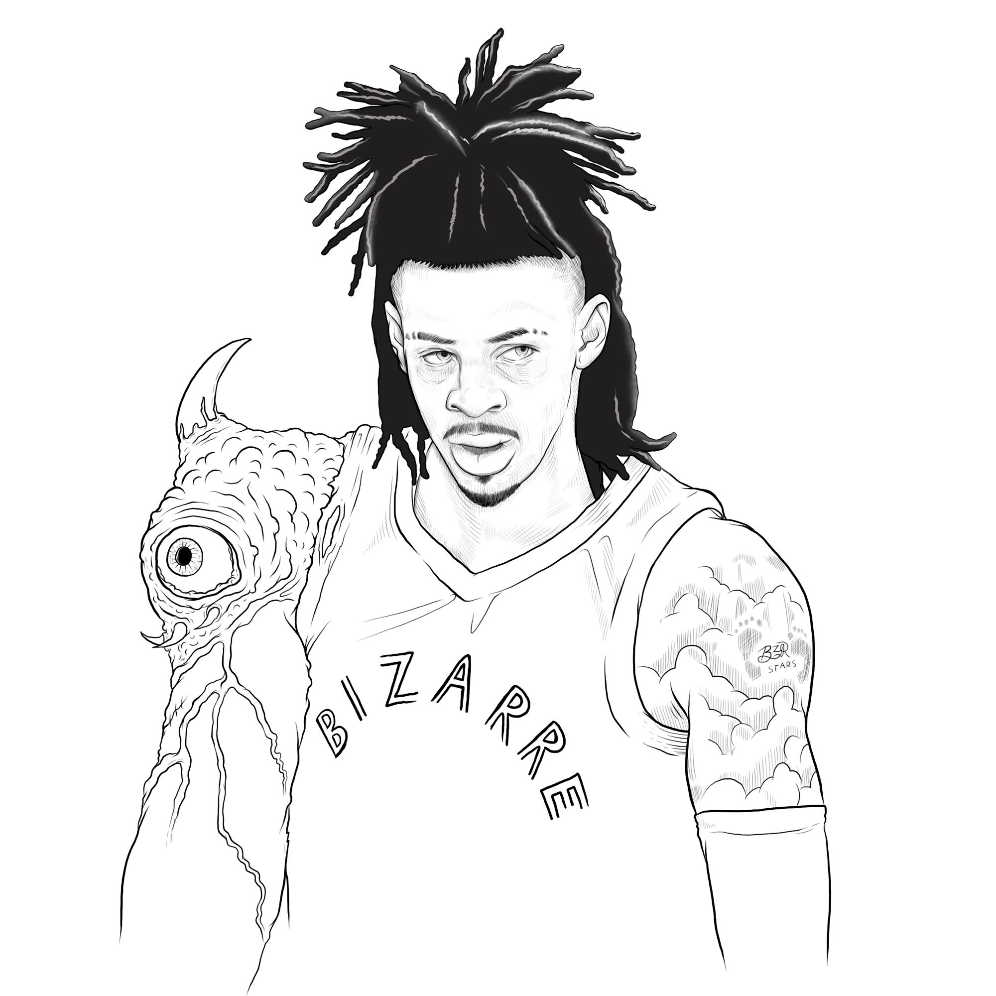 Bizarre stars on x bizarre stars series is ing promos are out now in our discord httpstcopfhgvps check out theses ð sketches of ja mutant ja morant by moxarra each player